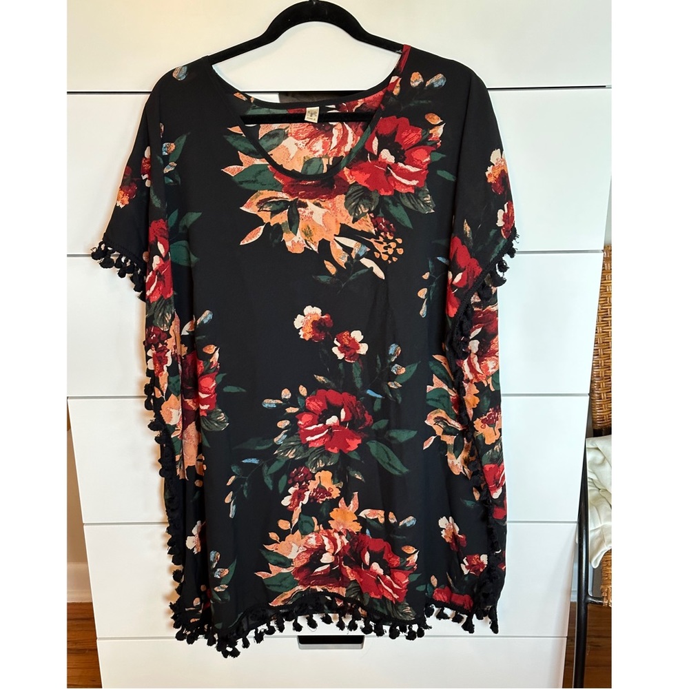 Floral swimsuit cover-up